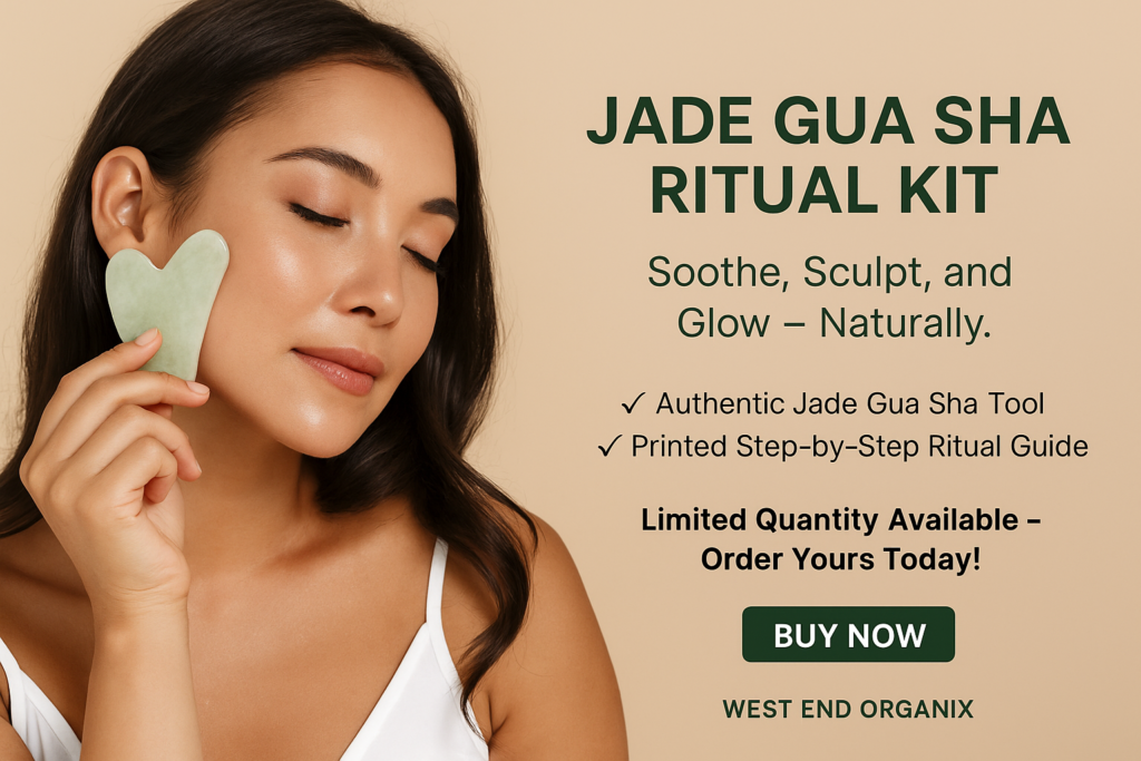 Jade Gua Sha Ritual Kit – Real Jade Facial Tool West End Organix