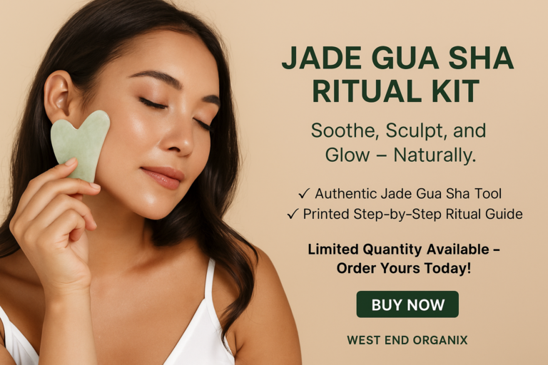 Jade Gua Sha Ritual Kit – Real Jade Facial Tool West End Organix