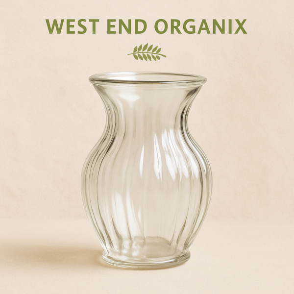 elegant tall curved vase - west end organix
